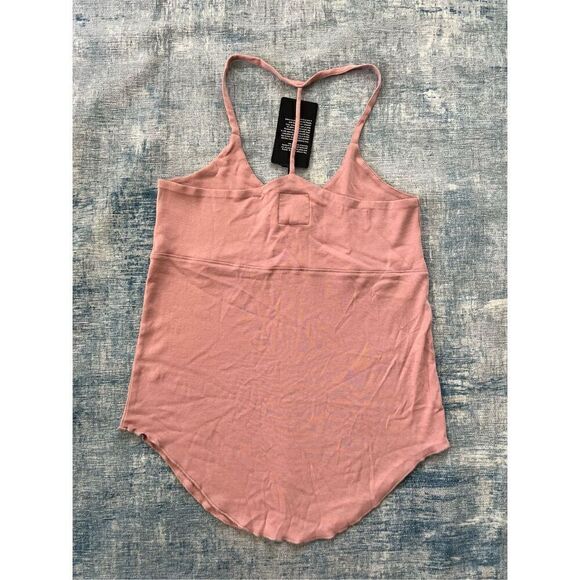 NWT! Chaser Dusty Pink Front Cut Out Cami Tank Top Medium - Picture 4 of 6